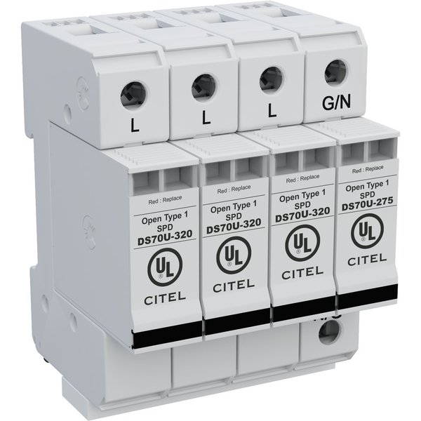 Citel Surge Protector, 3 Phase, 230/400V, 4 DS74US-230Y